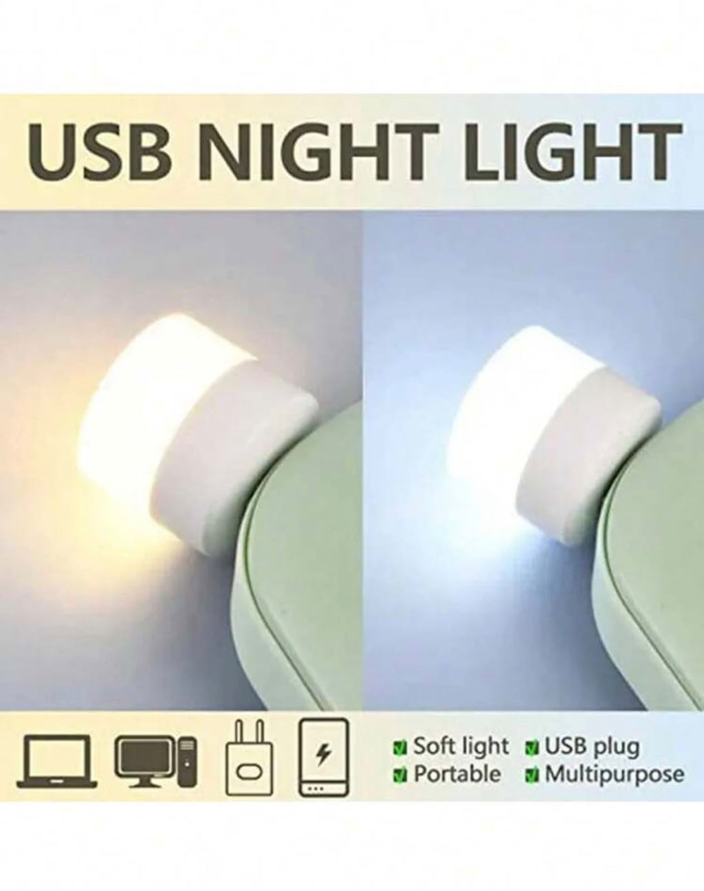 مصباح LED صغير USB – يعمل مع أي منفذ USB