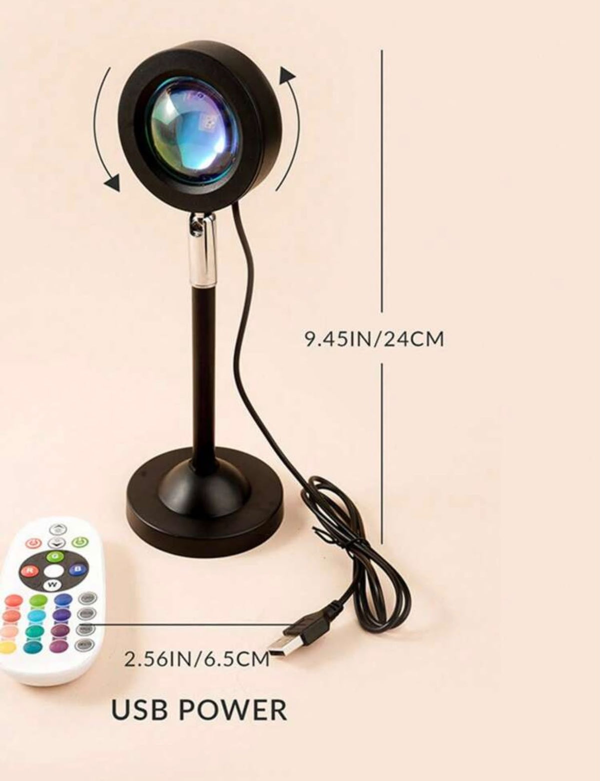 مصباح بروجيكتور الغروب – Sunset Projection Lamp مع ريموت
