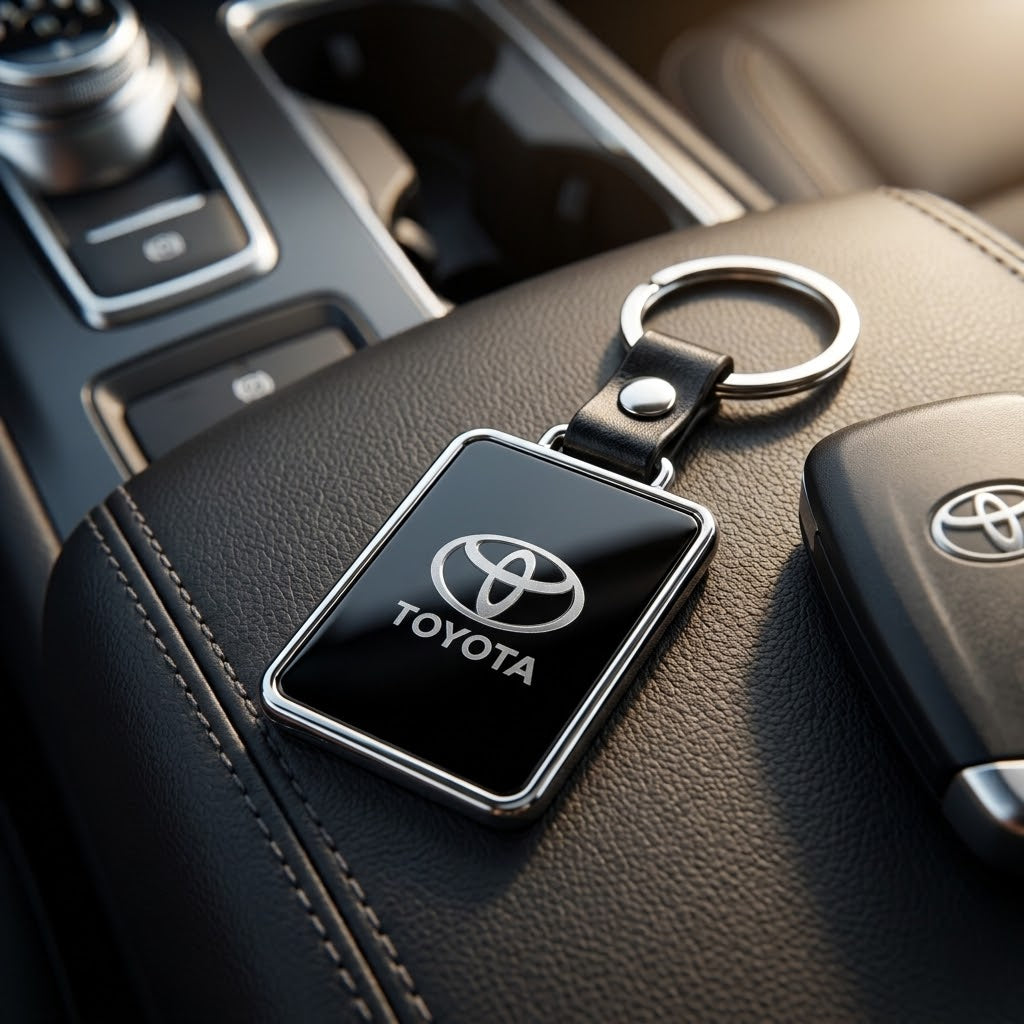 ميدالية مفاتيح Toyota داخل السيارة